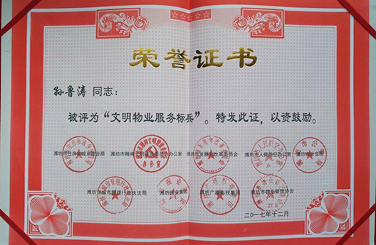 文明物業(yè)服務標兵