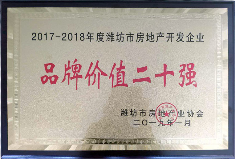 品牌價值二十強(qiáng)